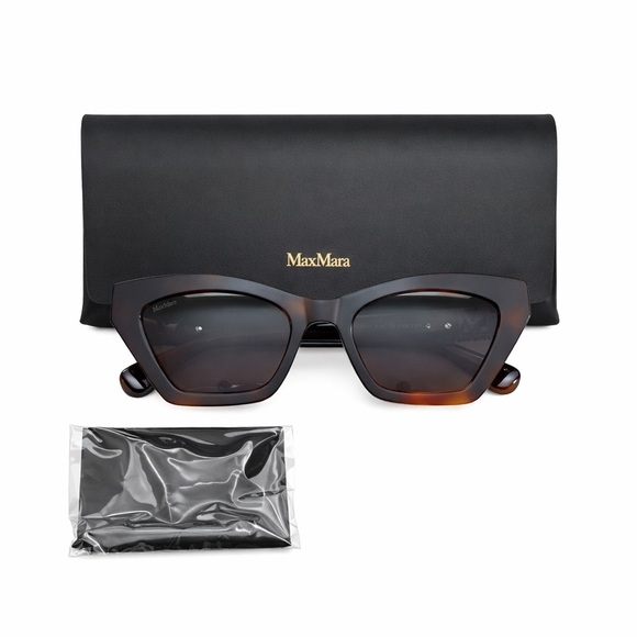 MaxMara MM0057 Brown Tortoise Sunglasses NEW RETAIL $495 - Picture 2 of 10